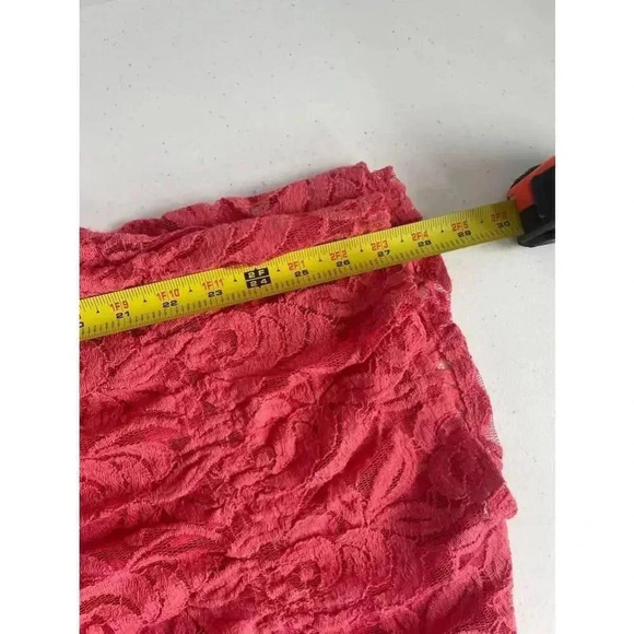 Women's Avenue Peplum Pink Lace Sheer Top Plus Size 26/28 EUC 0148 - Picture 6 of 9